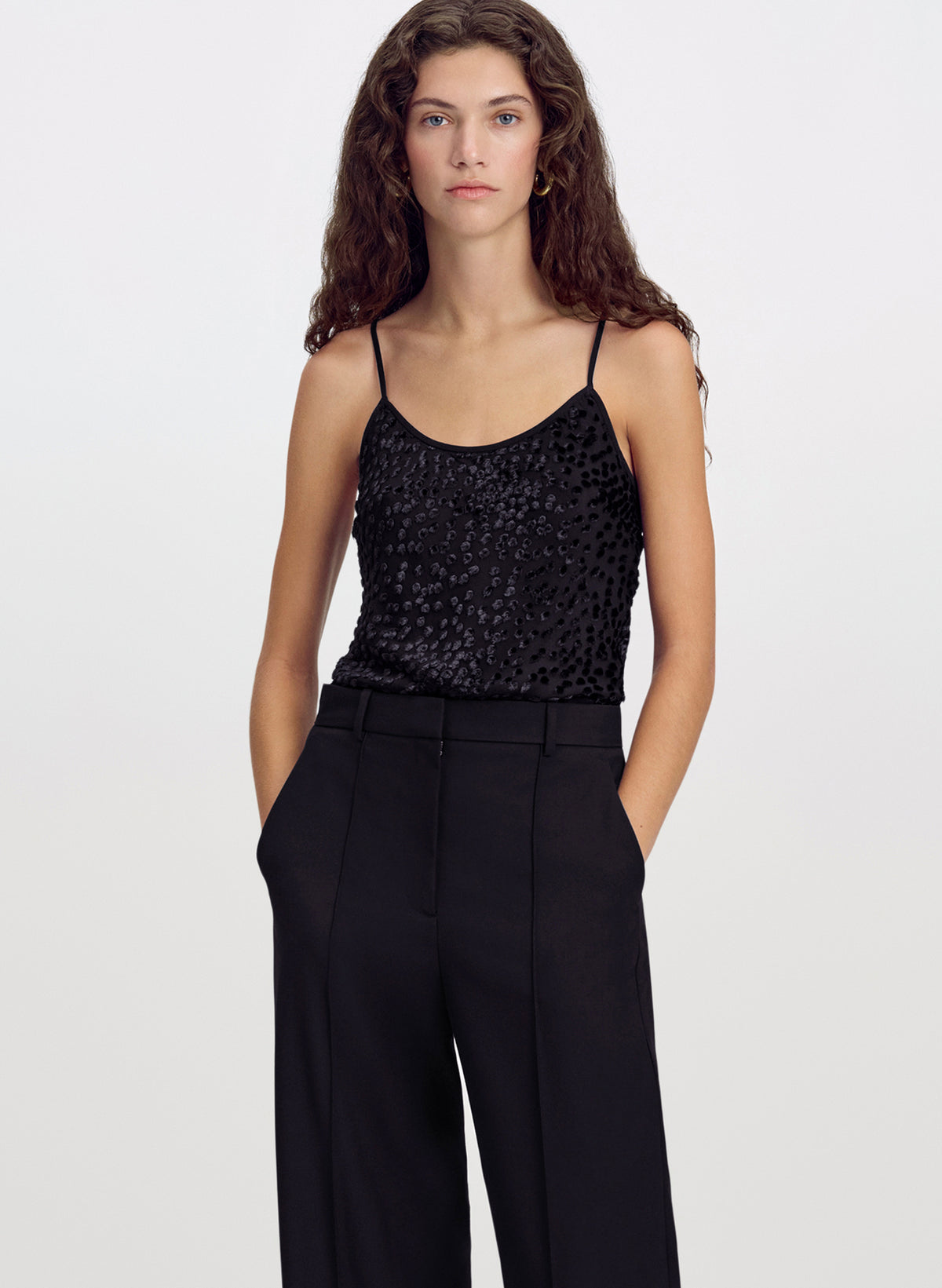 Drew Silk Devoré Camisole Top