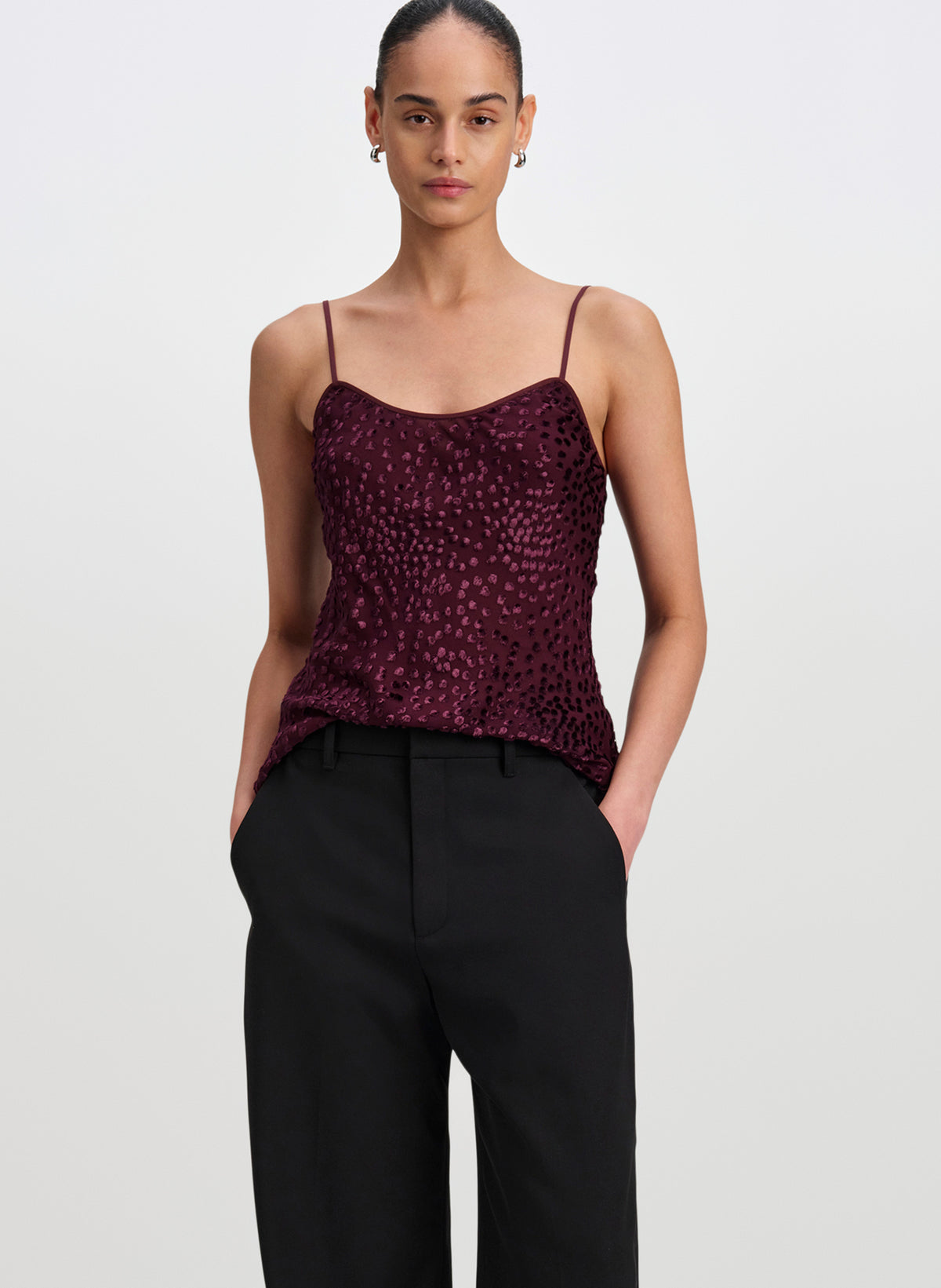Drew Silk Devoré Camisole Top