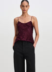 Drew Silk Devoré Camisole Top