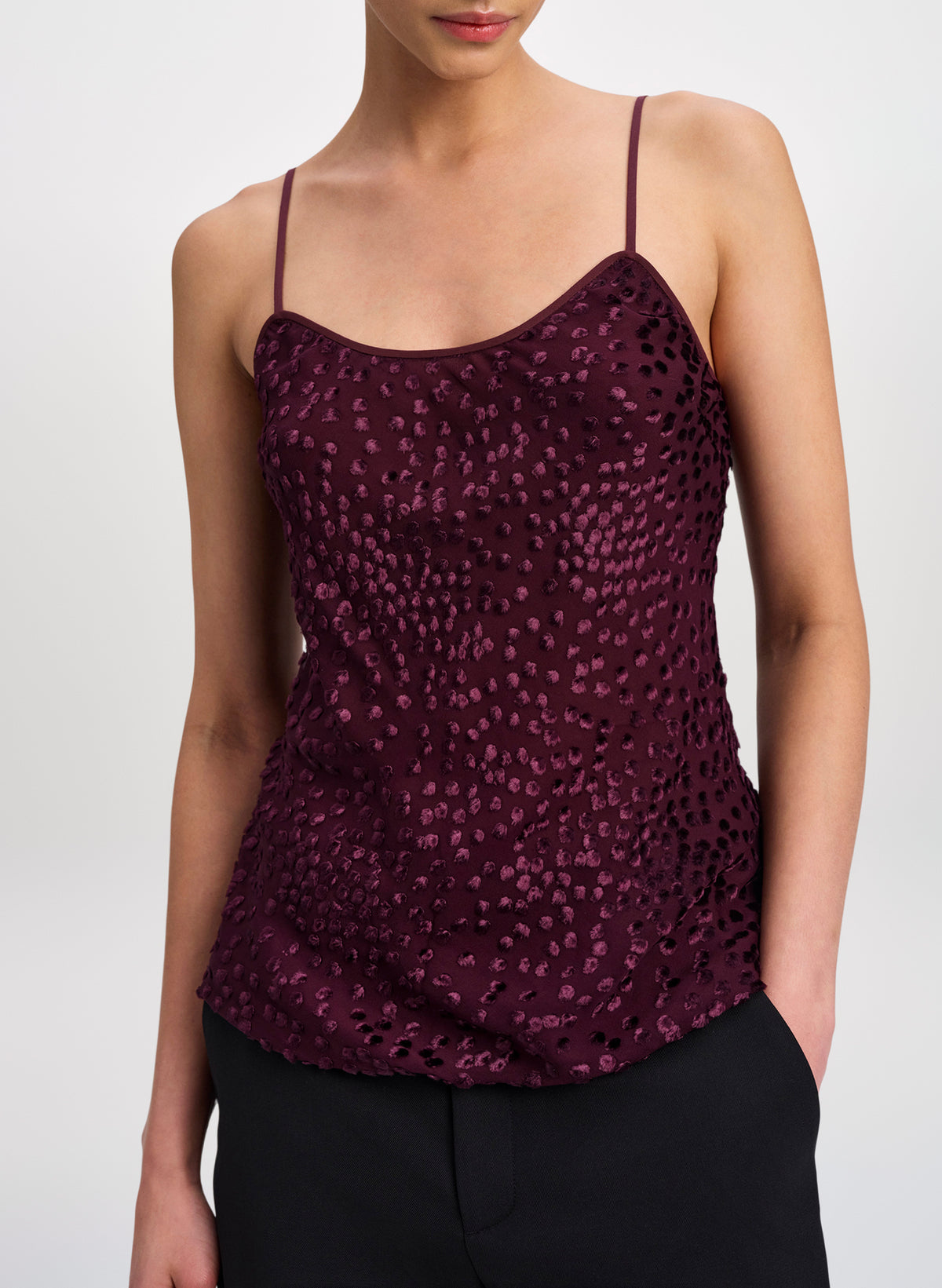 Drew Silk Devoré Camisole Top