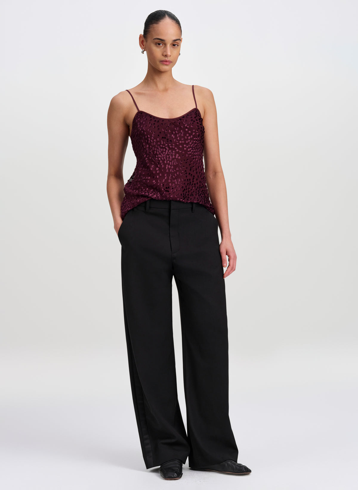 Drew Silk Devoré Camisole Top