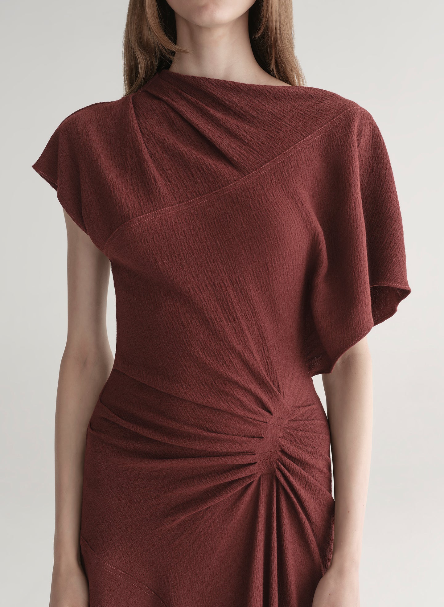 A.L.C. Women's Dena Crepe Midi Dress in Black Cherry, Size 0 A.L.C. Women's Dena Crepe Midi Dress in Black Cherry, Size 0