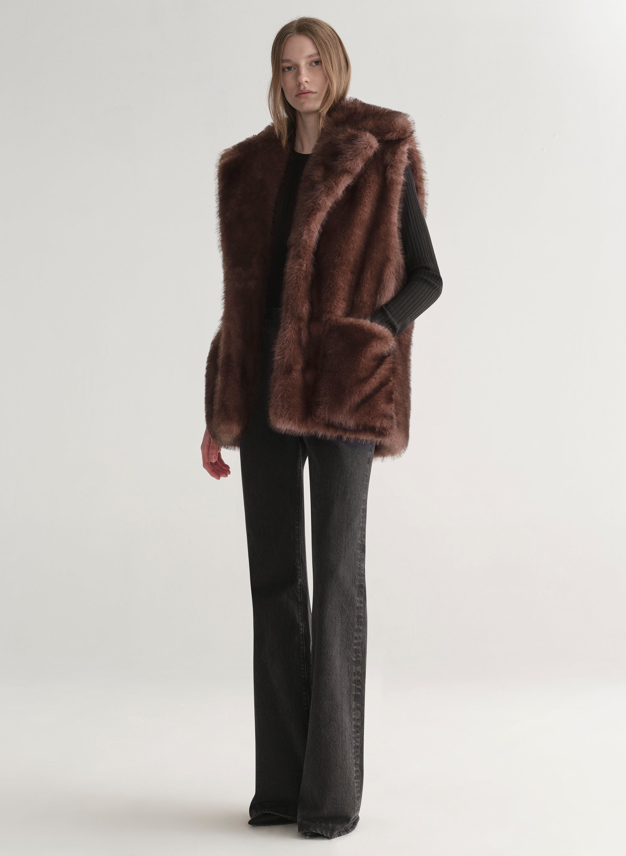 Devon Faux Fur Vest | ALC LTD