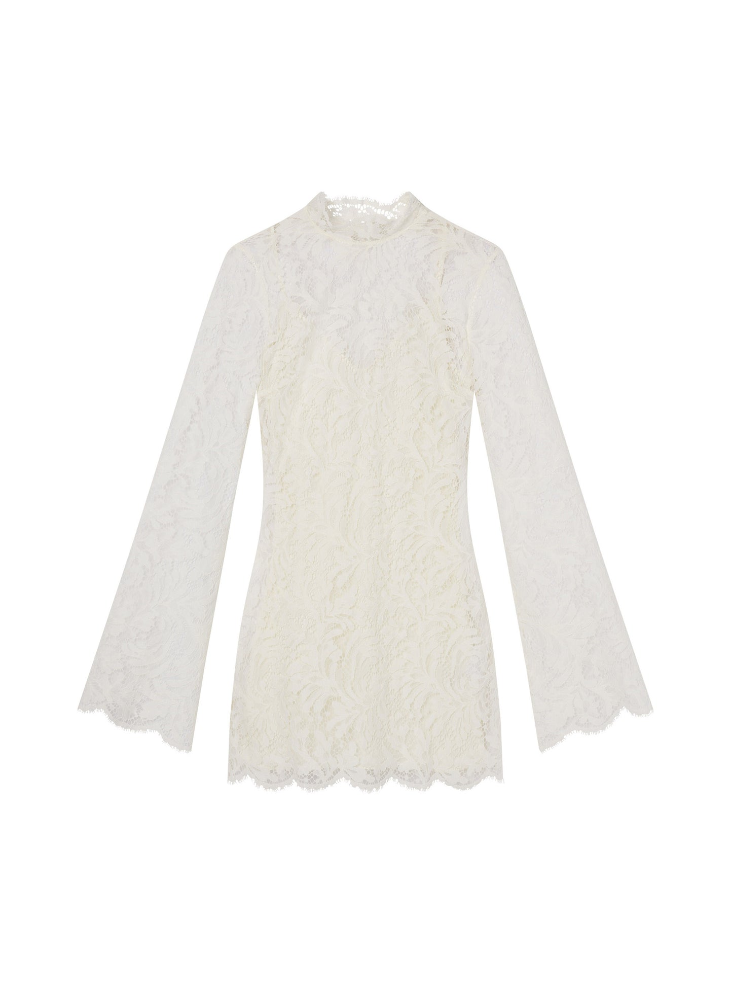 A.L.C. Women's Eden Lace Mini Dress in Ecru, Size 00 A.L.C. Women's Eden Lace Mini Dress in Ecru, Size 00