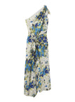 Elliana Floral One Shoulder Midi Dress