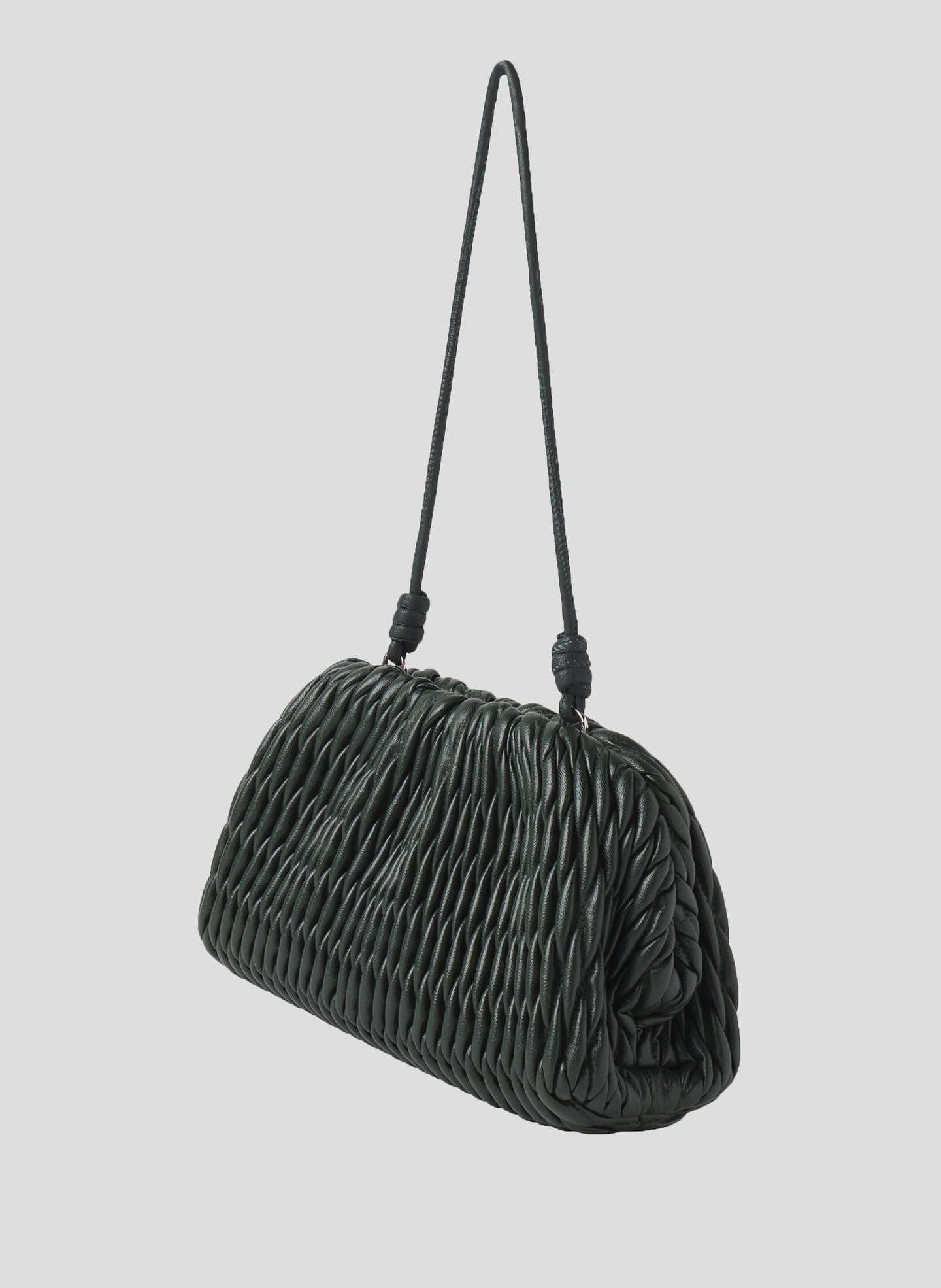 green handbag with strap