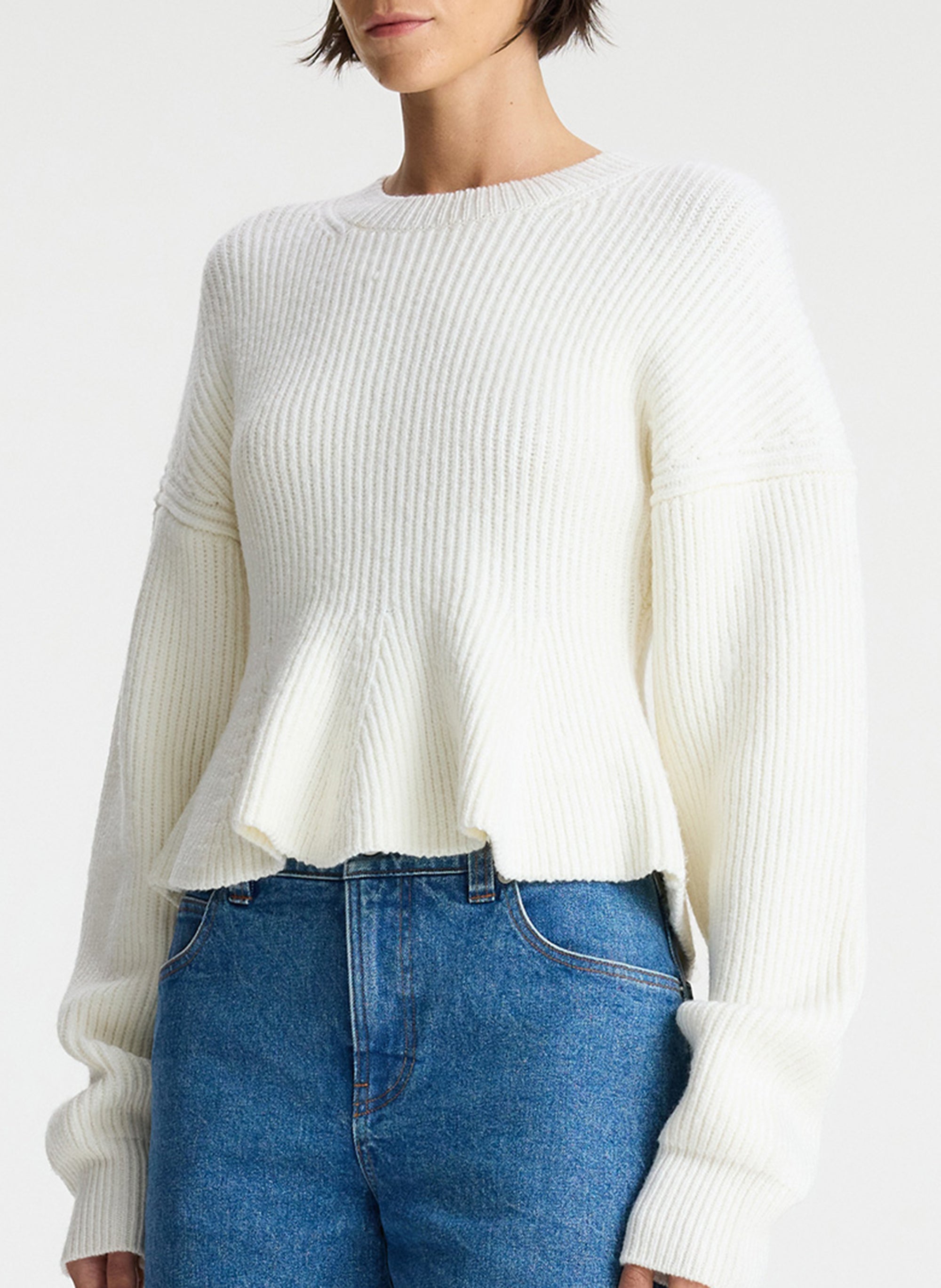 Peplum sweater top