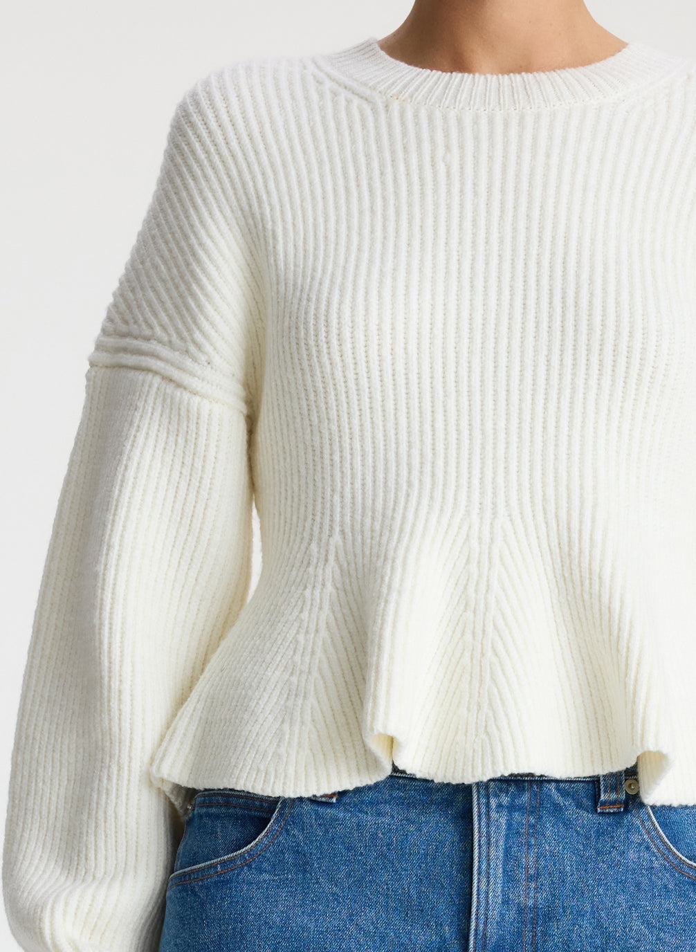 Eliza Peplum Wool Sweater
