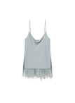 Eliza Feather Trimmed Camisole Top
