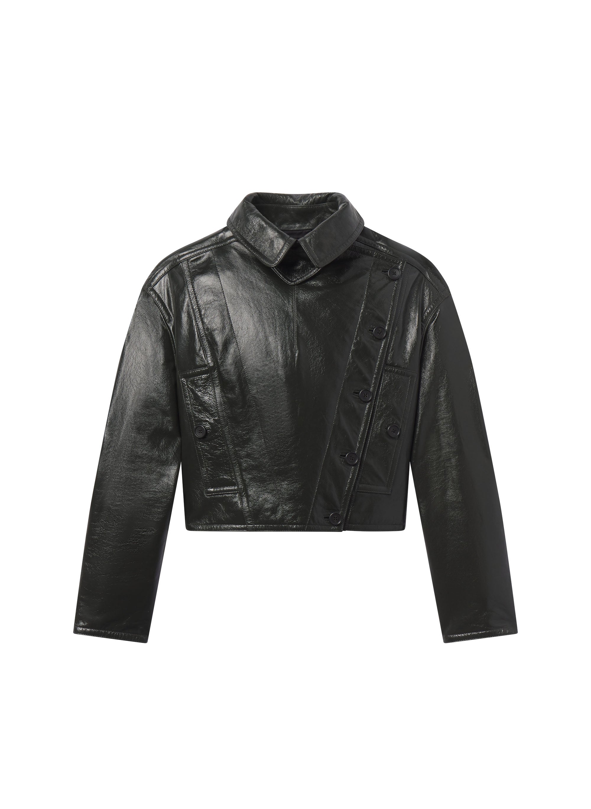 Eli Glossy Leather Jacket | ALC LTD