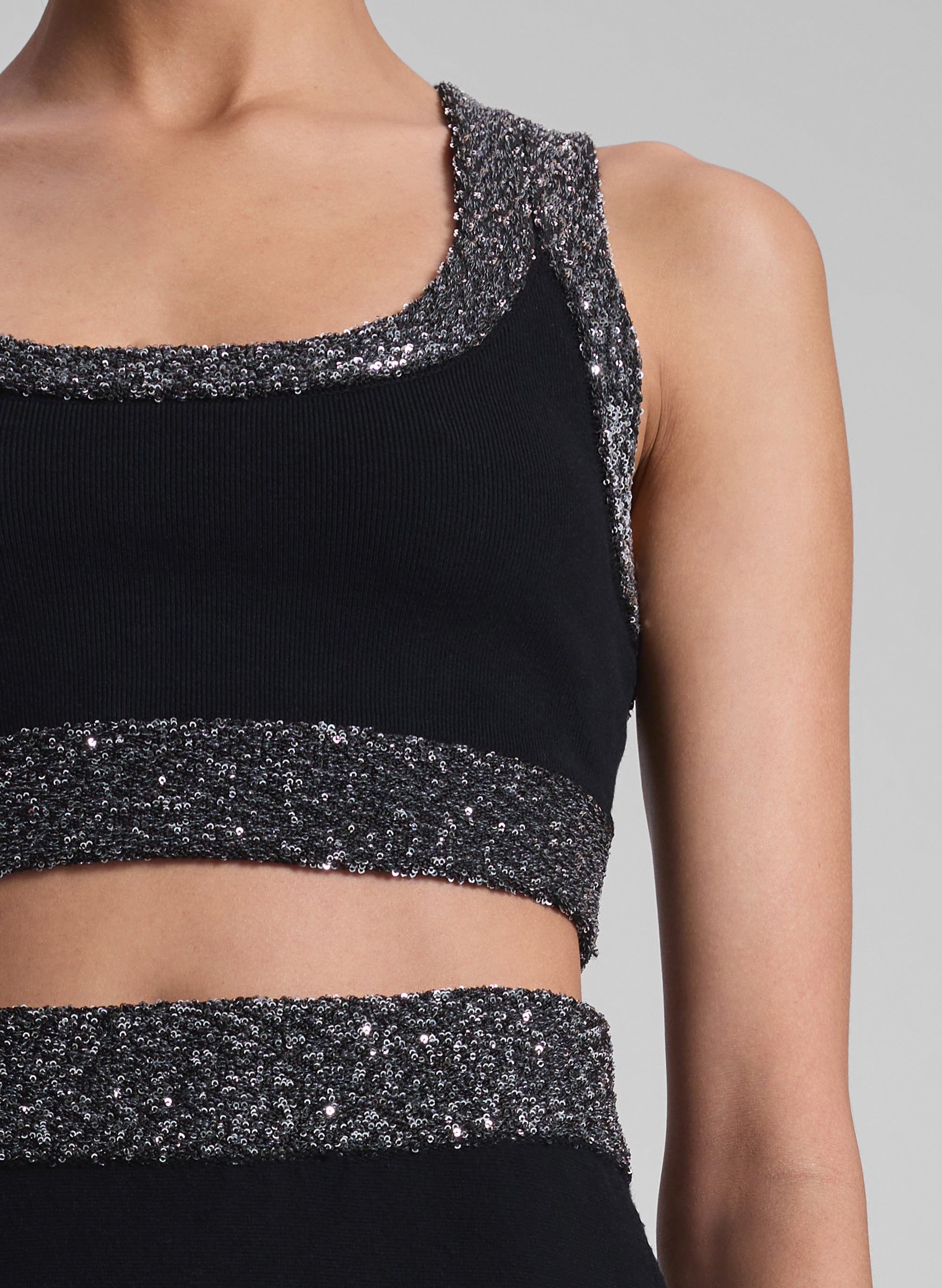 NBD Ilaria Rhinestone Embellished Crop Top sold Bralette Black Size XS Revolve NWT