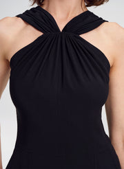 detail of black jumpsuit
