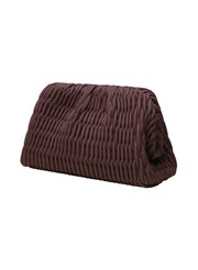 purple quilted clutch bag