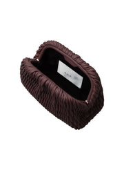 purple quilted clutch bag