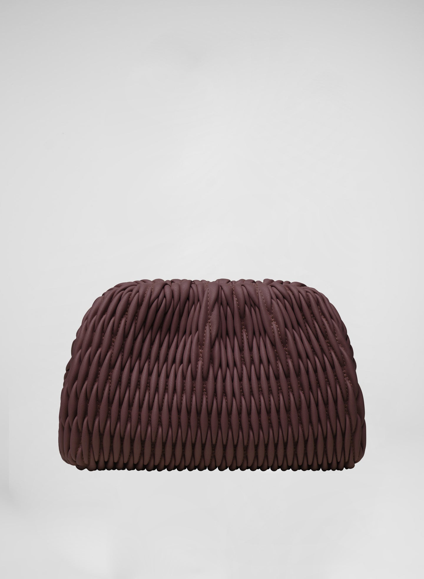 purple quilted clutch bag