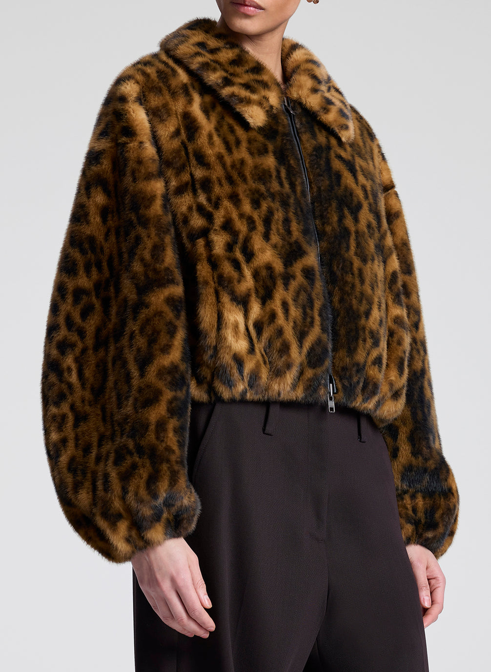 Olivia Montana Leopard Print Alice And Olivia Fur Coat ALICE