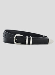black belt with silvertone hardware