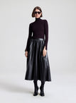 Etta Vegan Leather Midi Skirt