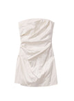 Evie Strapless Satin Mini Dress