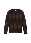Ezra Brushed Alpaca Argyle Sweater