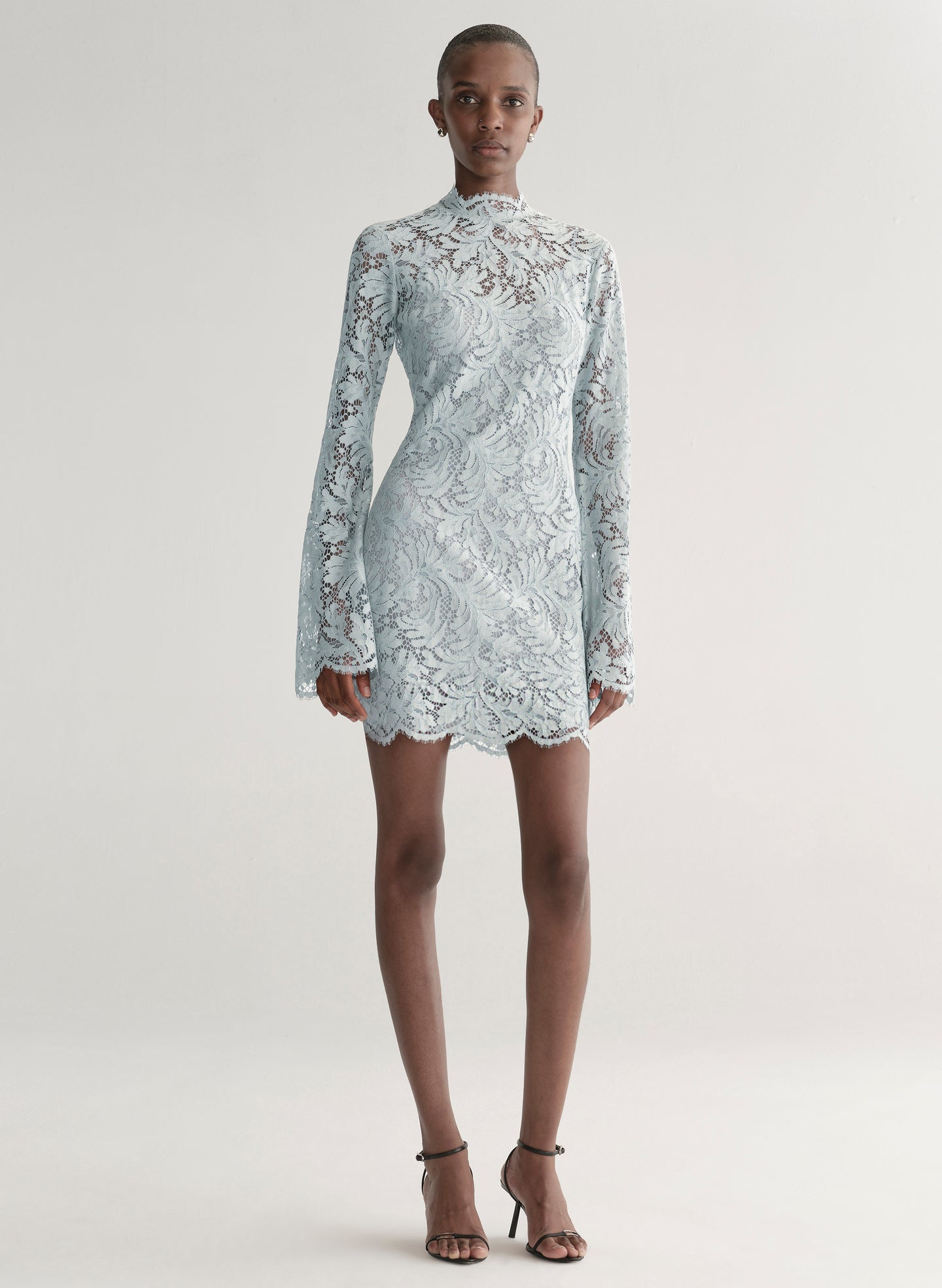 A.L.C. Eden Lace Mini Dress in Slate Blue, Size 8 A.L.C. Eden Lace Mini Dress in Slate Blue, Size 8