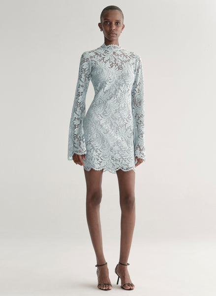 A.L.C. Eden Lace Mini Dress in Slate Blue, Size 8 A.L.C. Eden Lace Mini Dress in Slate Blue, Size 8