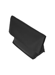 black foldover clutch bag