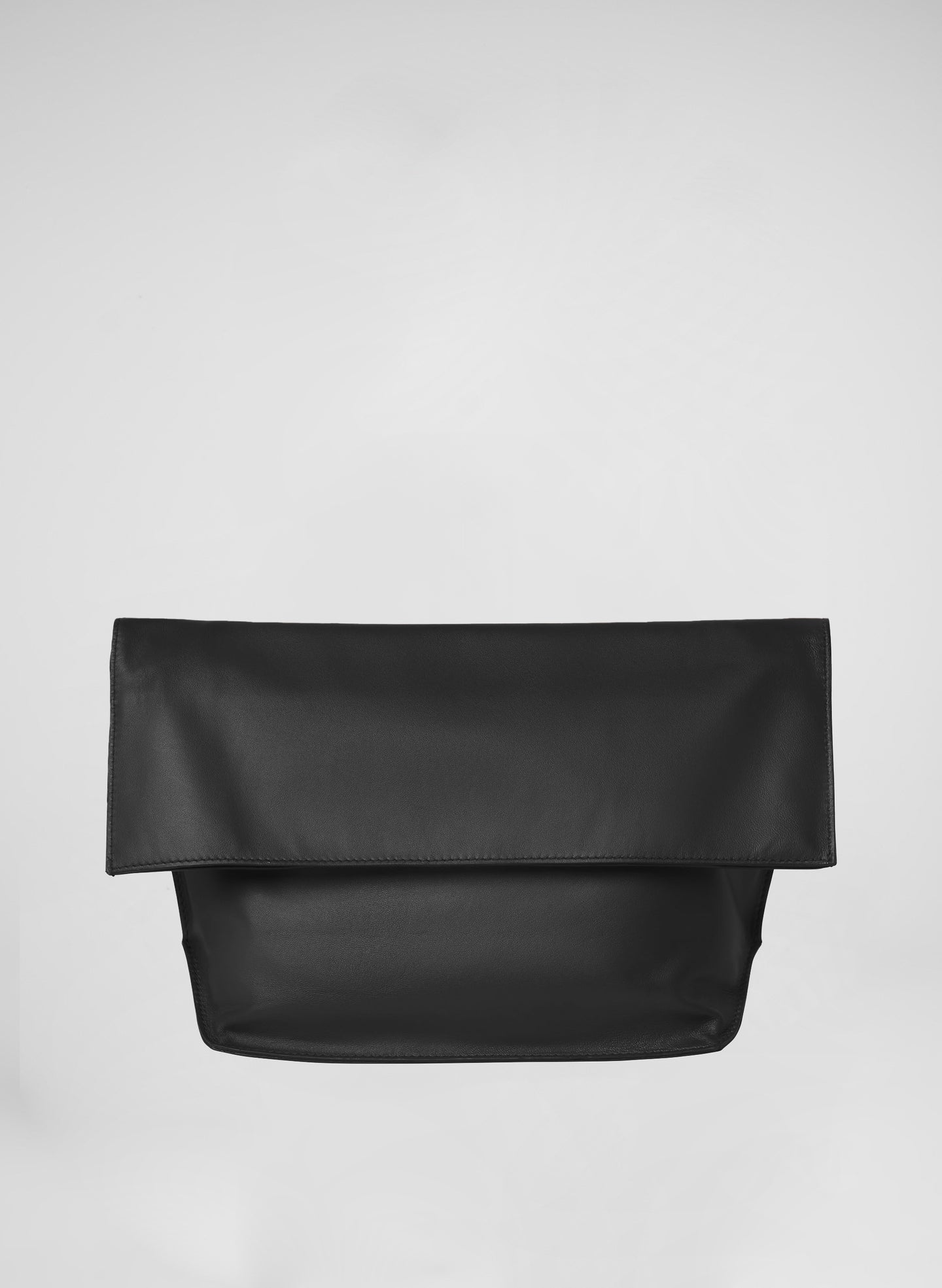 black foldover clutch bag