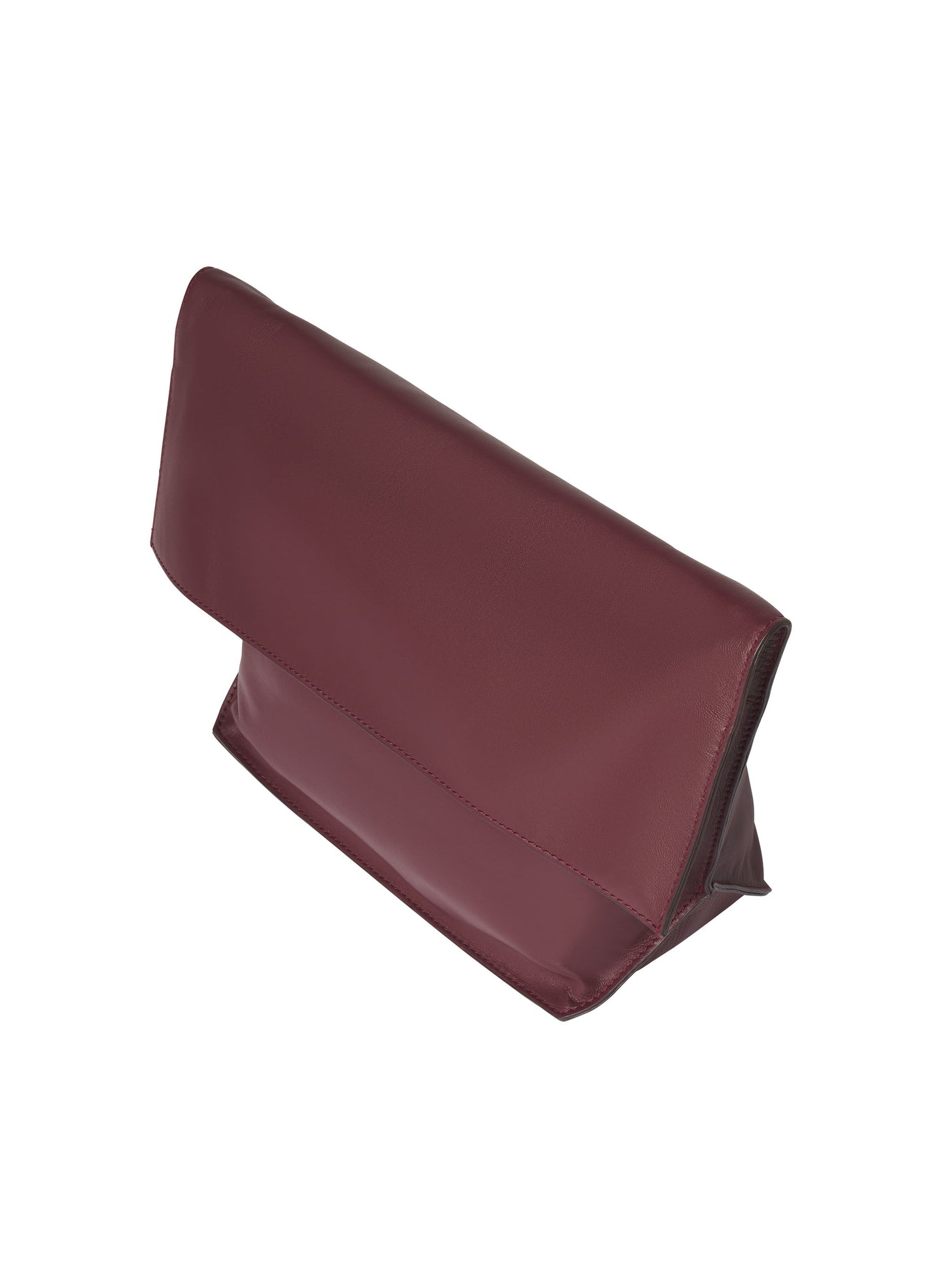 purple foldover clutch bag