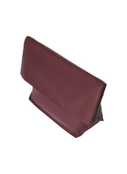 purple foldover clutch bag