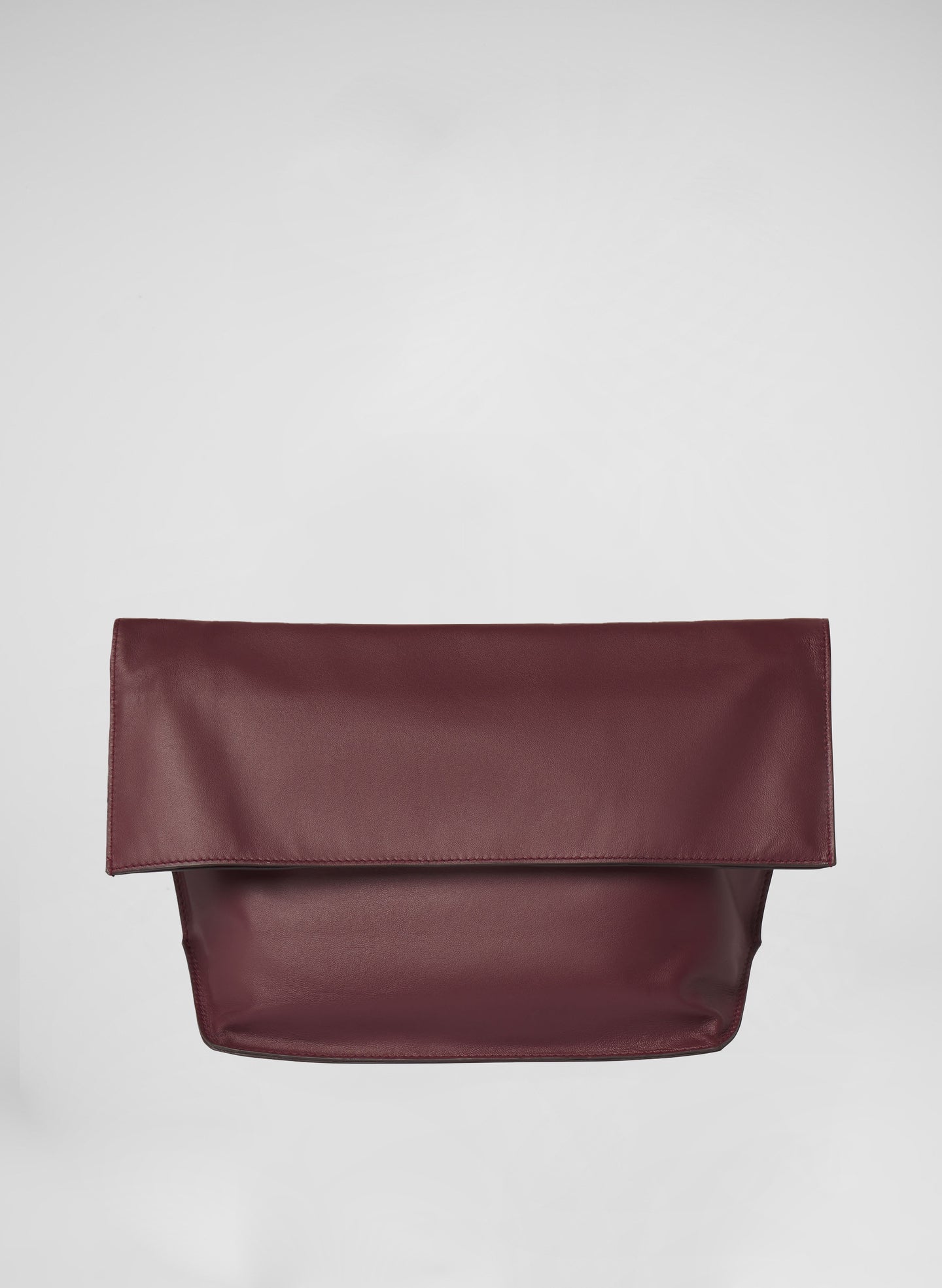 purple foldover clutch bag