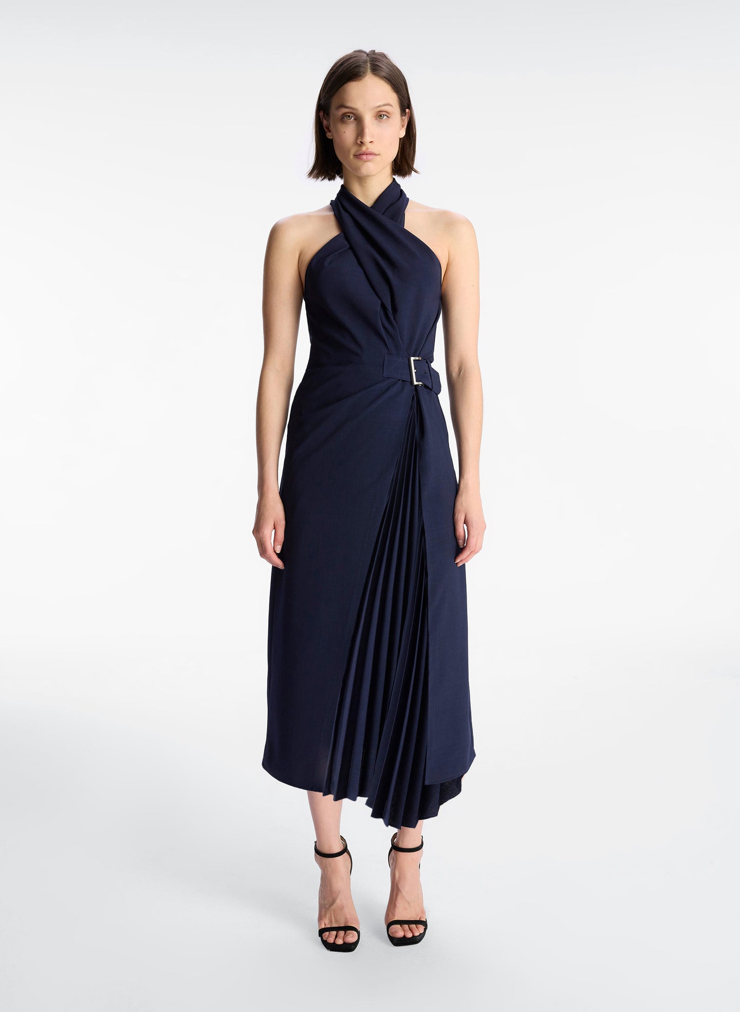 Fiona Pleated Midi Dress