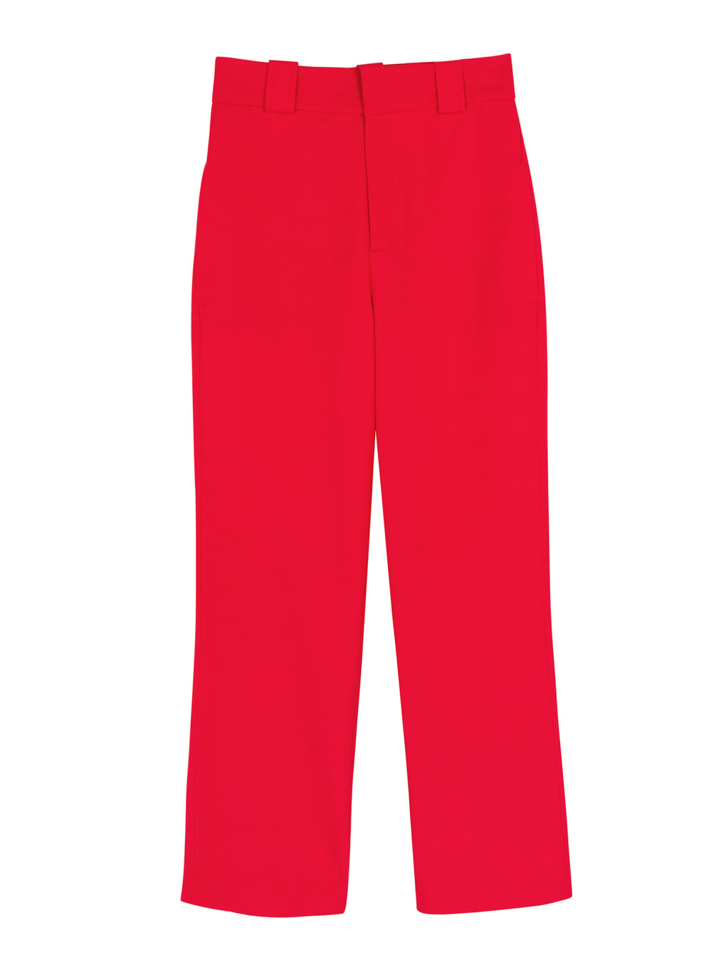 flatlay red ankle pant