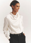 Nadine Silk Draped Top
