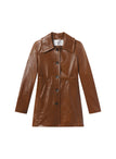 Ghia Glossy Leather Jacket