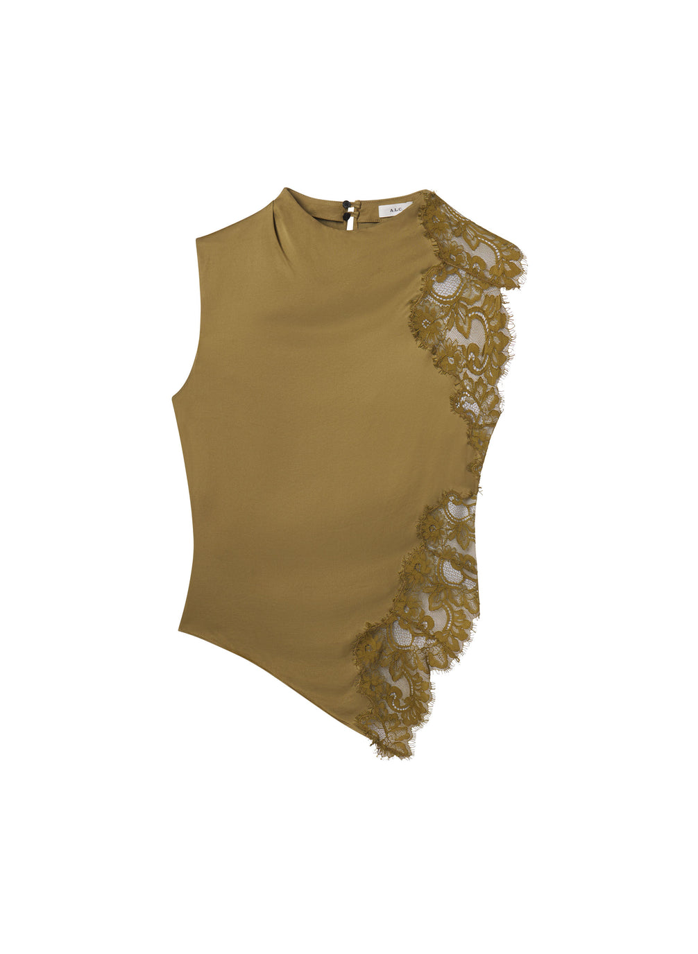 Gracie Satin and Lace Sleeveless Top