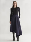 Gael Melange Twill Midi Skirt