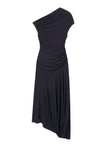 Halle One Shoulder Jersey Midi Dress