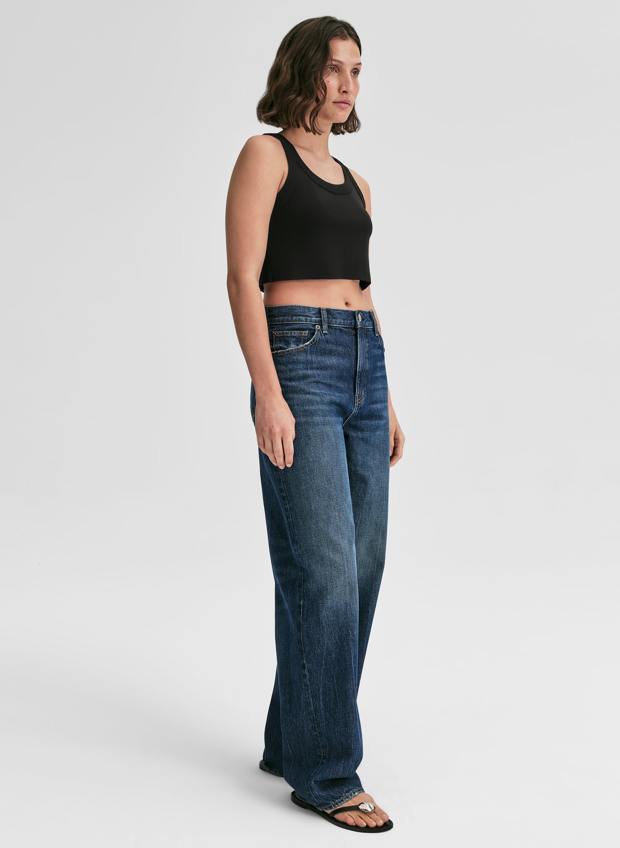 Halsey Cropped Cotton Rib Tank | ALC LTD