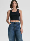 Halsey Cropped Cotton Rib Tank