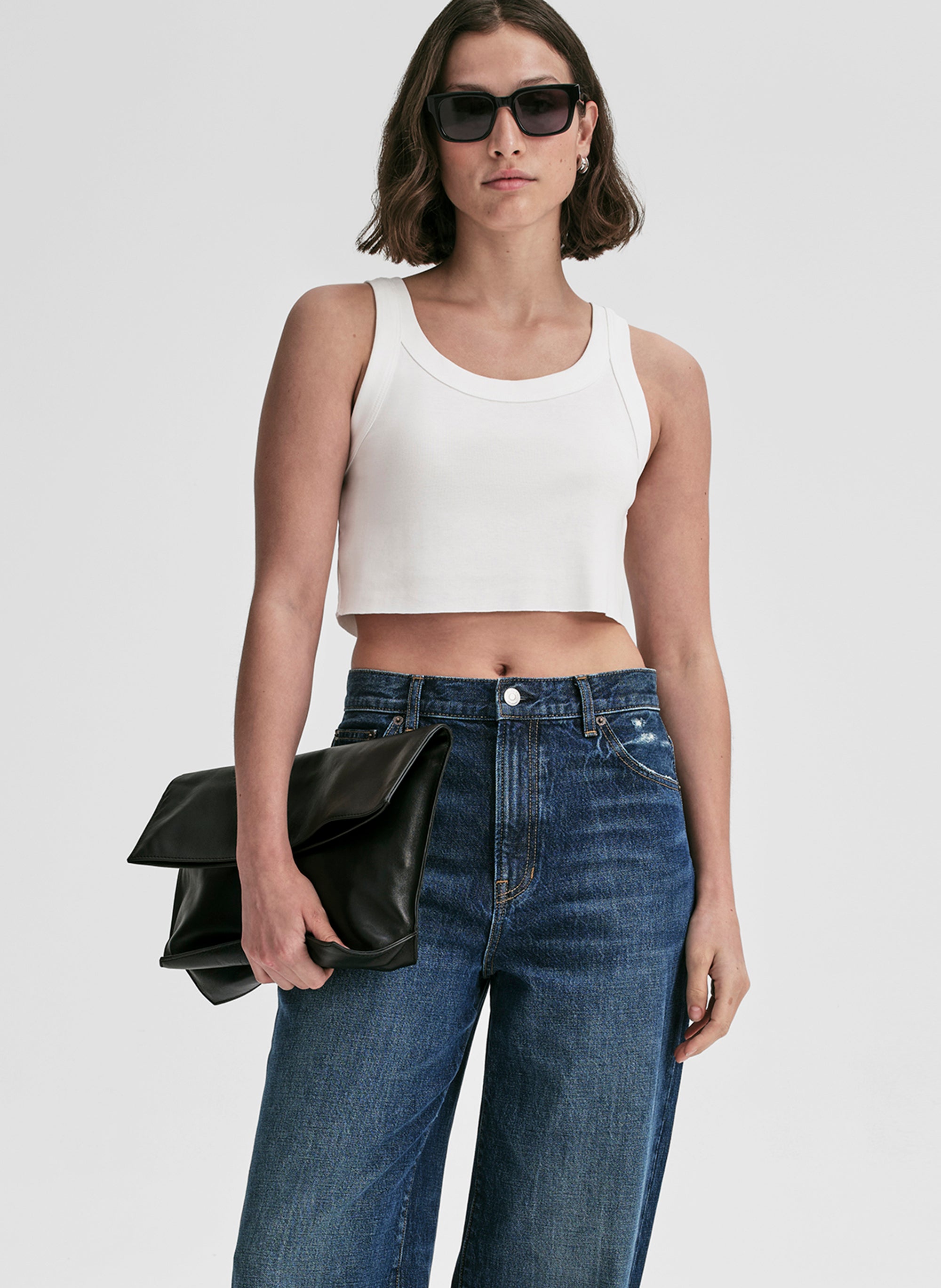 A.L.C. Halsey Cropped Cotton Rib Tank | ALCltd.com