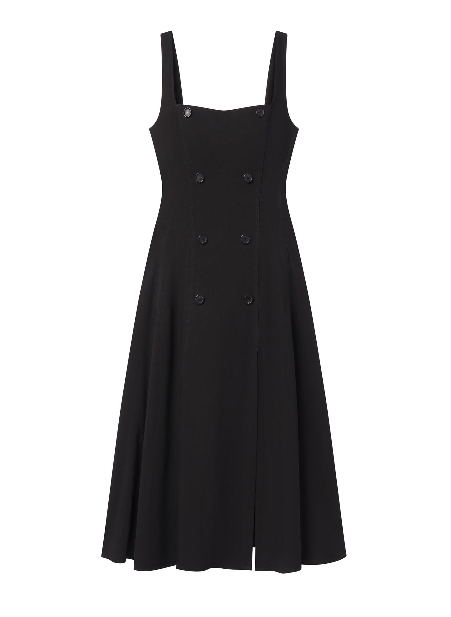 Hayes Button Front Linen Midi Dress Hayes Button Front Linen Midi Dress