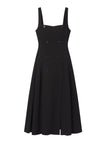 Hayes Button Front Linen Midi Dress