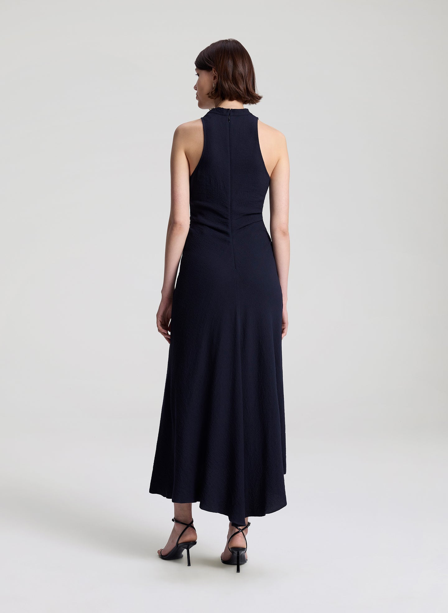 A.L.C. Women's Inez Textured Midi Dress in Evening Blue, Size 8 A.L.C. Women's Inez Textured Midi Dress in Evening Blue, Size 8
