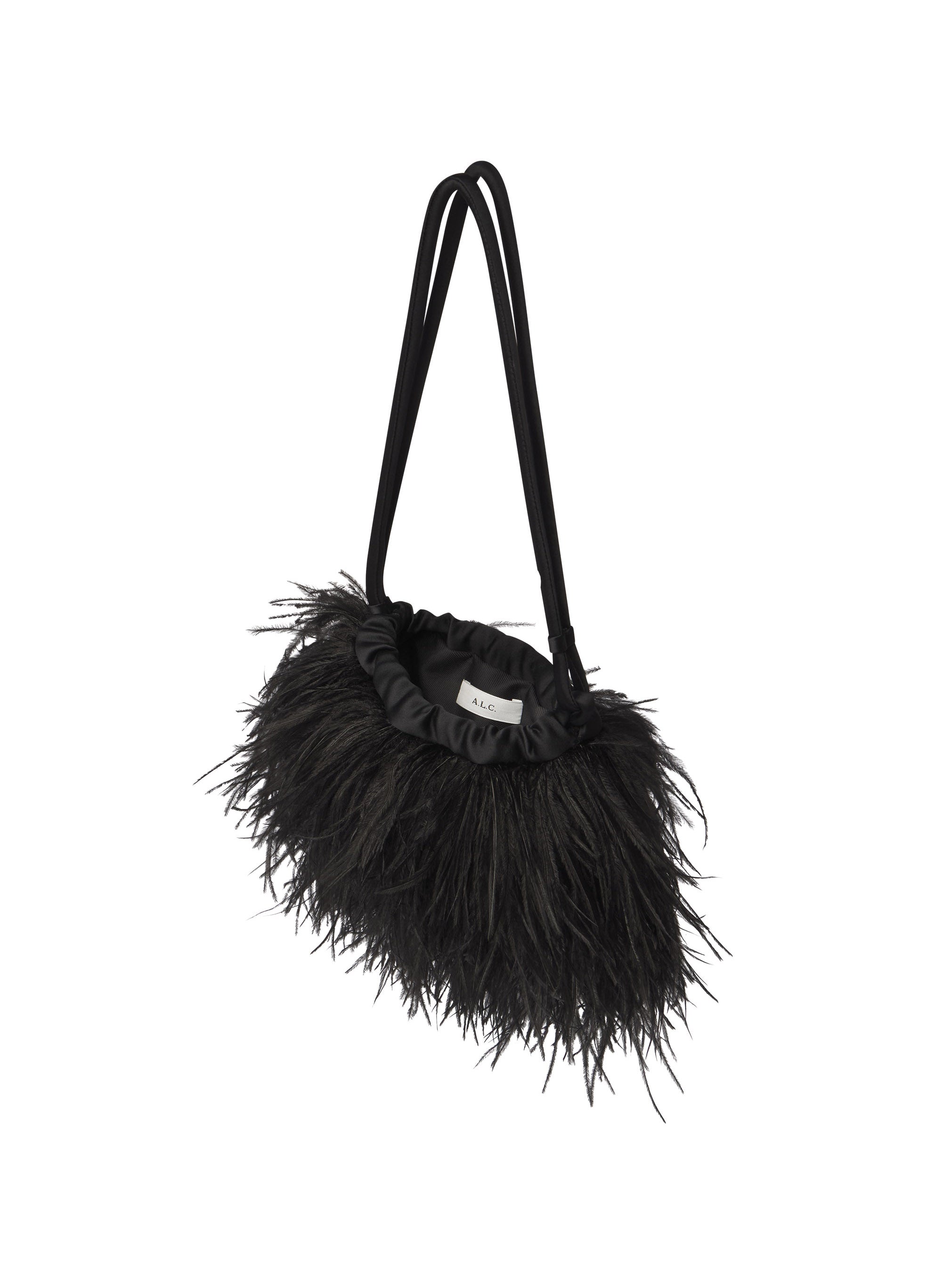 The virgins feather triming shoulder bag