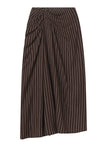 Jean Striped Midi Skirt