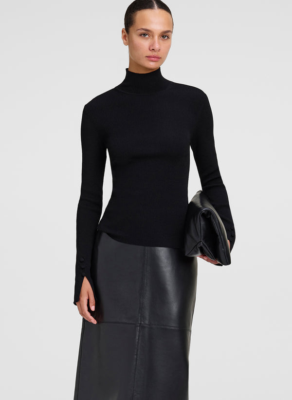 Jett Knit Merino Turtleneck Top