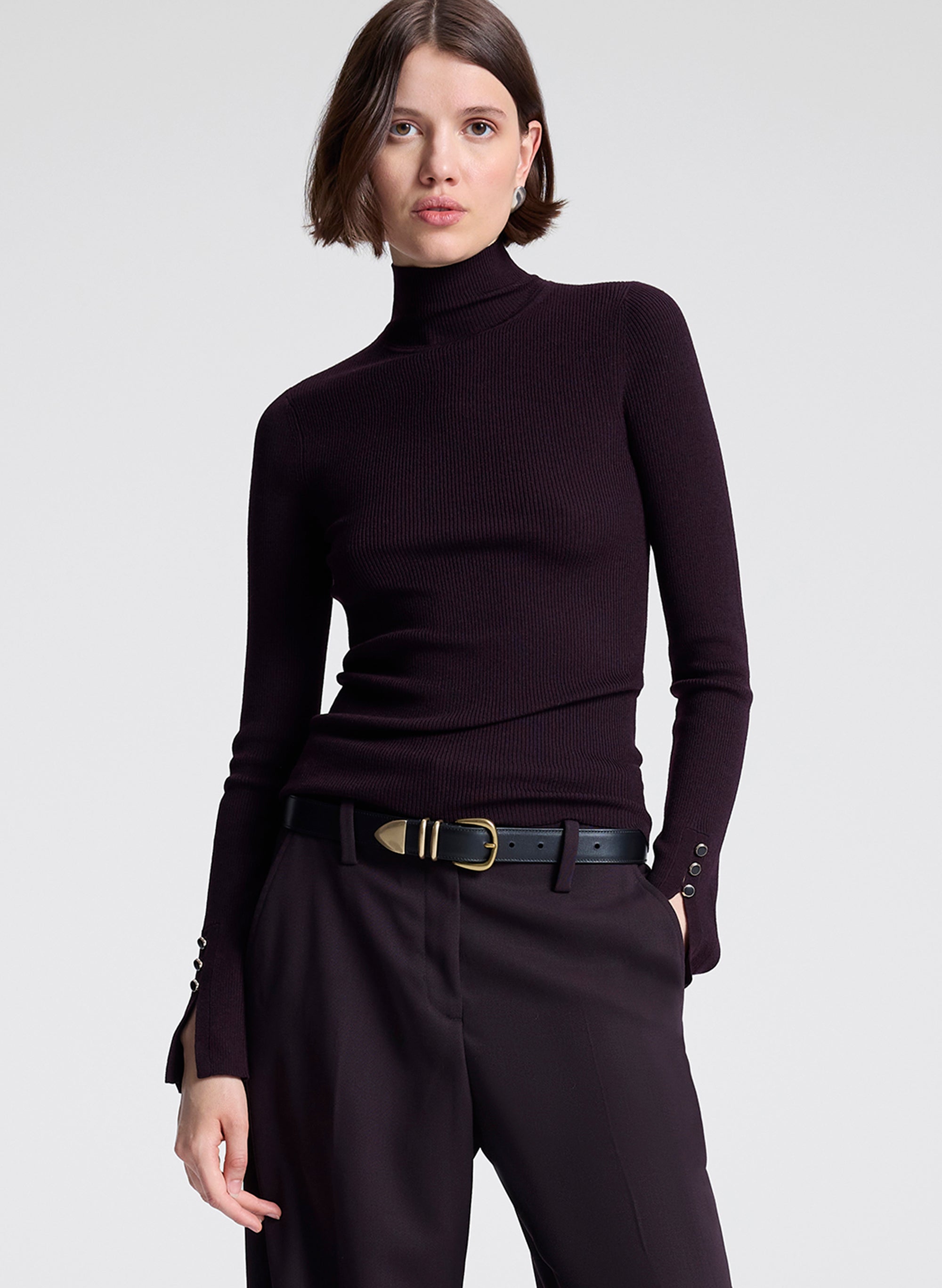 Jett Knit Merino Turtleneck Top | ALC LTD
