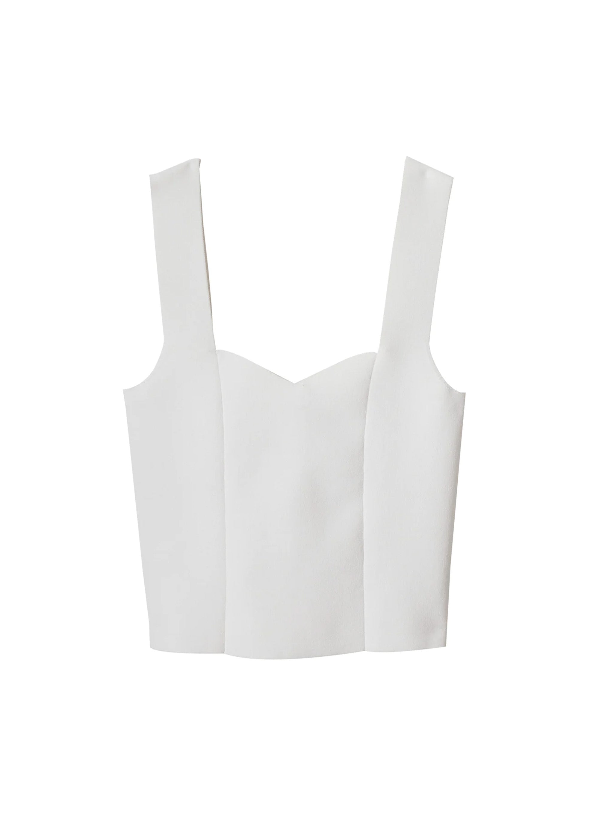 A.L.C. Colby Choker sale White Ribbed Top in White XS MSRP $275