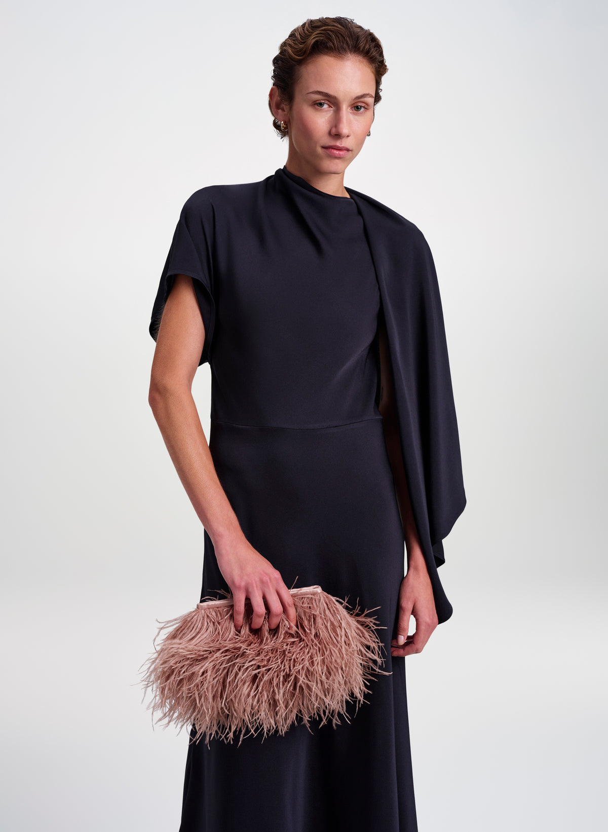 Clarisse Feather Clutch